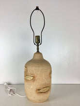 Load image into Gallery viewer, French Ceramic Lamp with incised design and appliqué fish