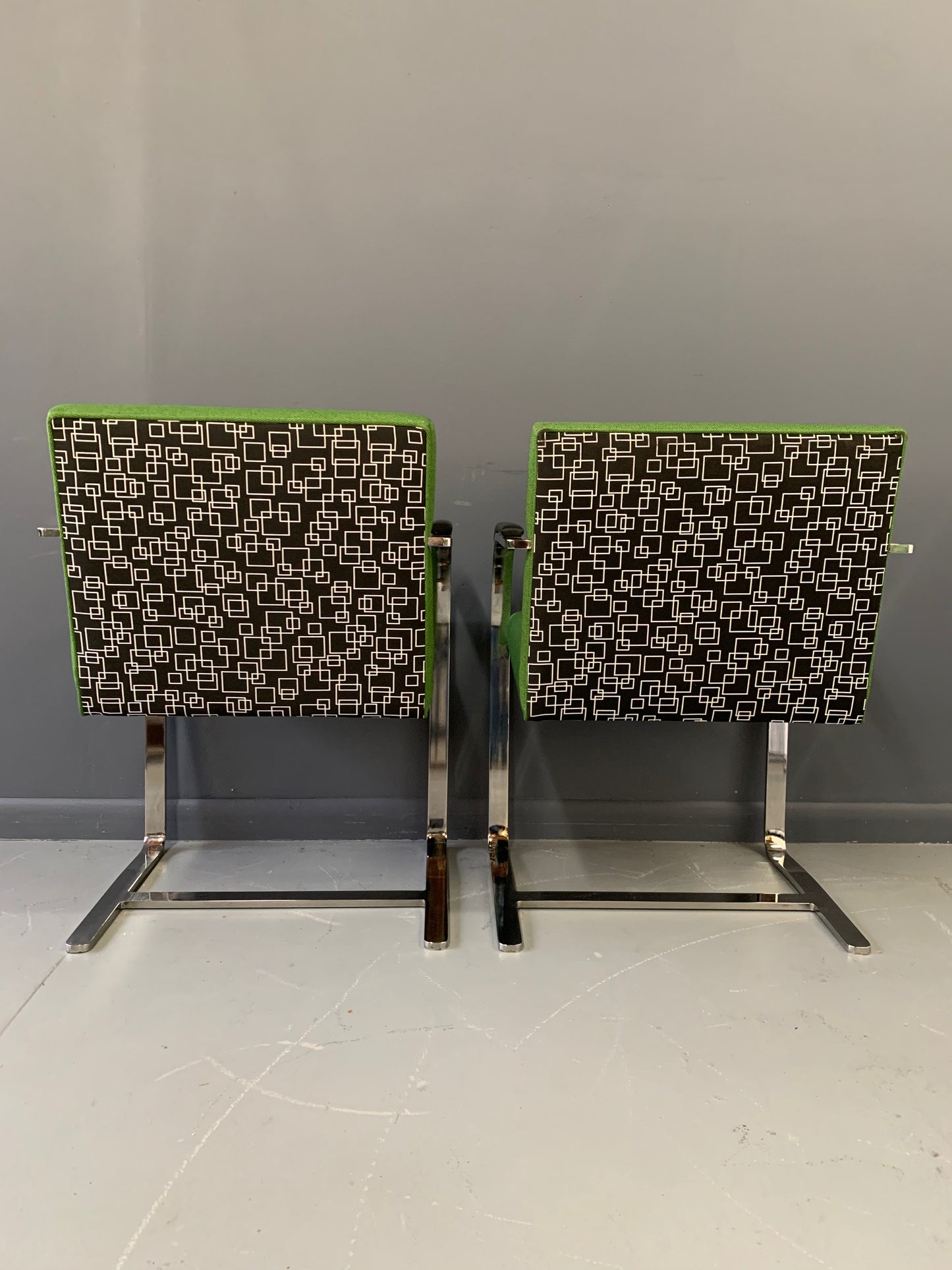 SOLD – Brno Style Armchair Pair with Chrome Frame, A Mid Century Masterpiece