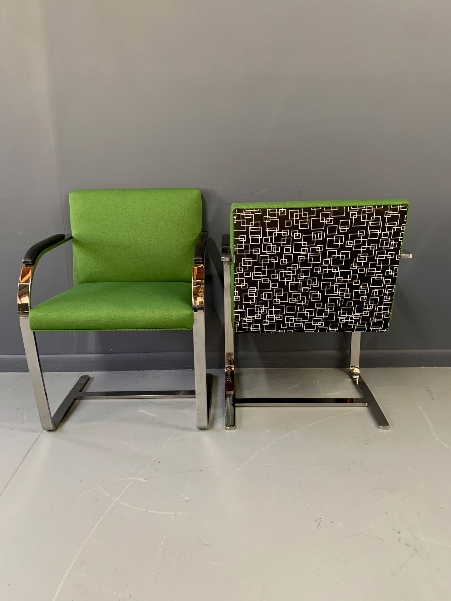 SOLD – Brno Style Armchair Pair with Chrome Frame, A Mid Century Masterpiece