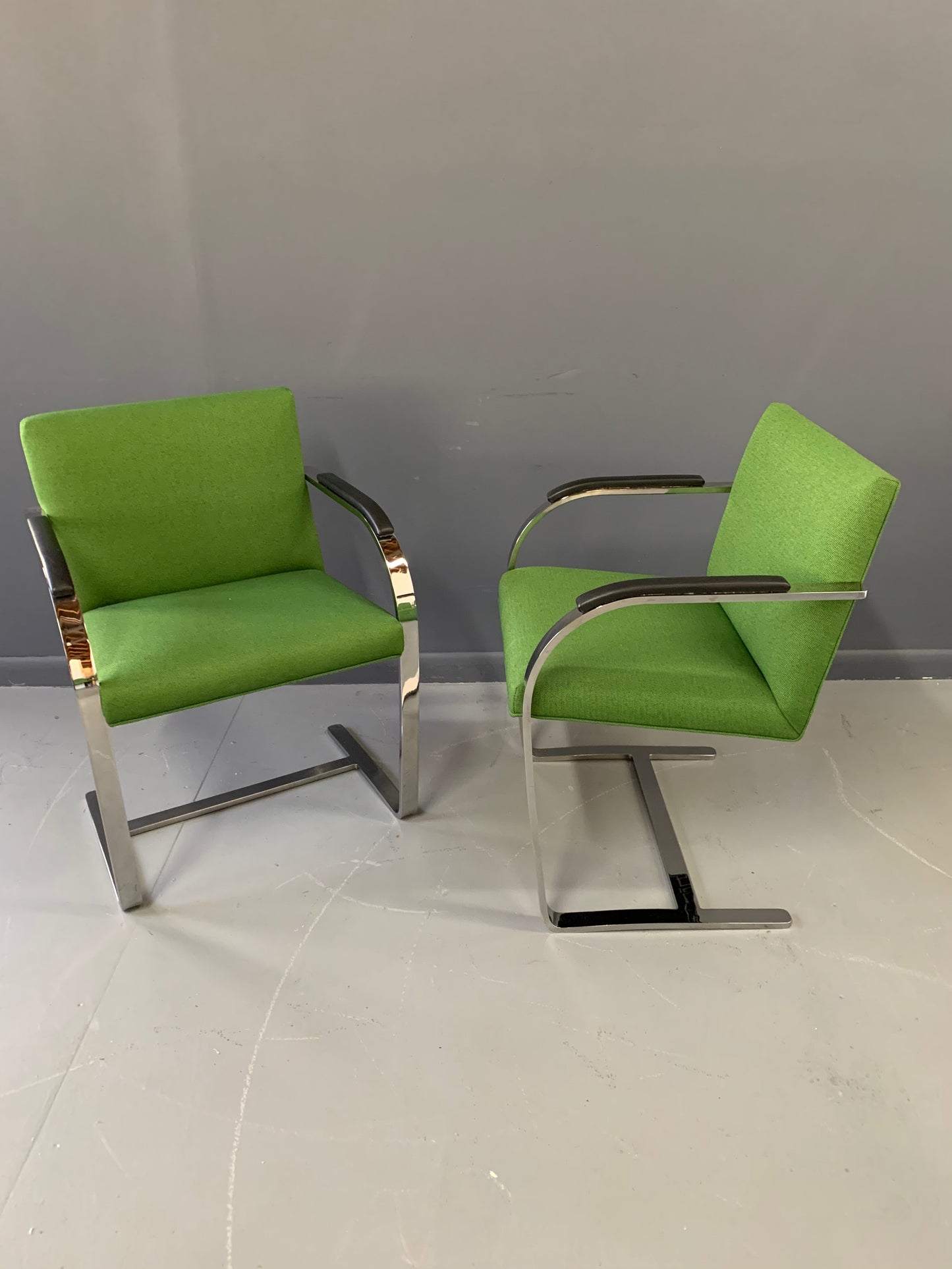 SOLD – Brno Style Armchair Pair with Chrome Frame, A Mid Century Masterpiece
