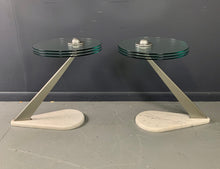 Load image into Gallery viewer, Postmodern Marble and Glass Drinks Tables by Bruce Kaiser of Kaiser Newman