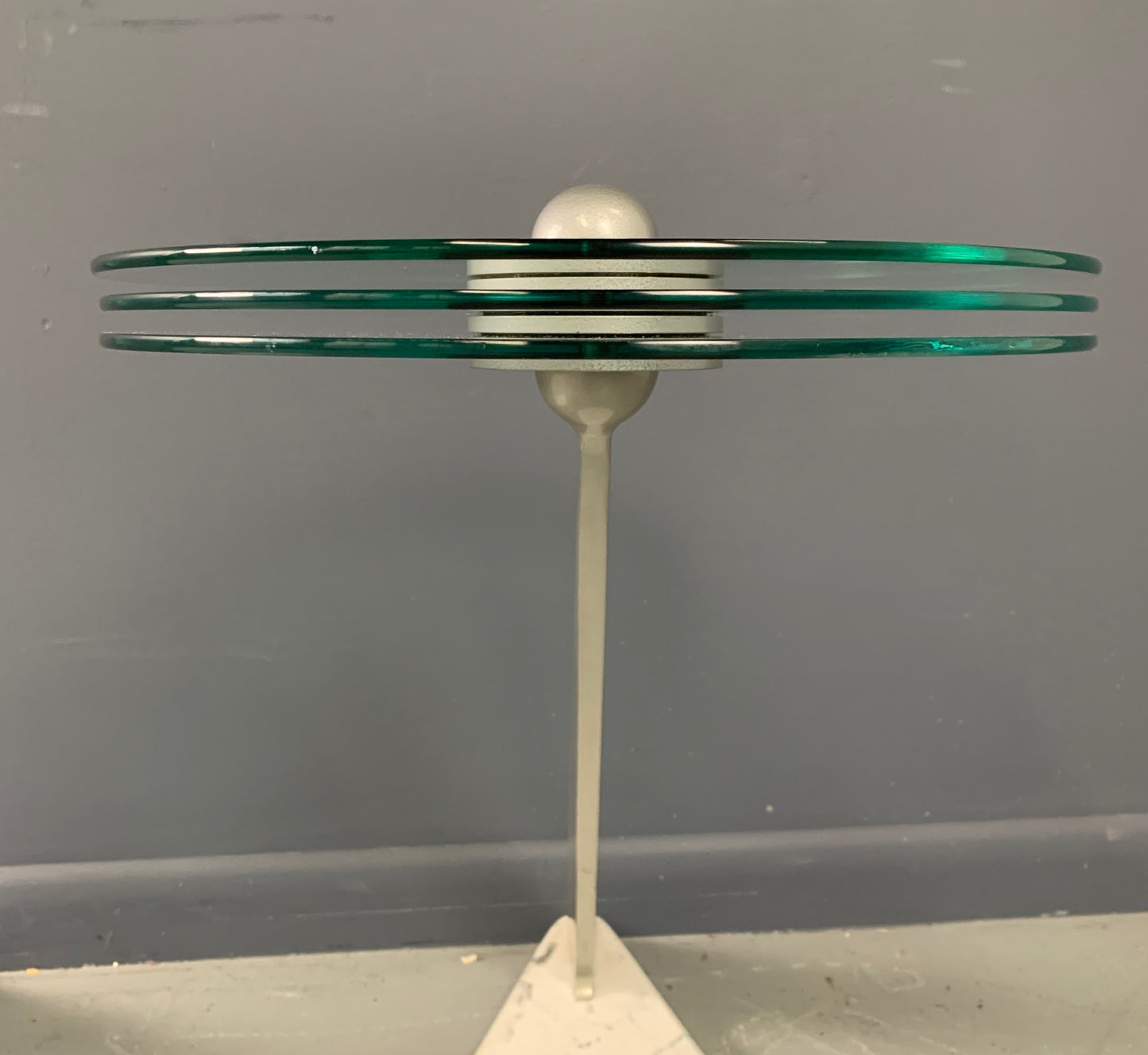 SOLD – Postmodern Marble and Glass Drinks Tables by Bruce Kaiser of Kaiser Newman