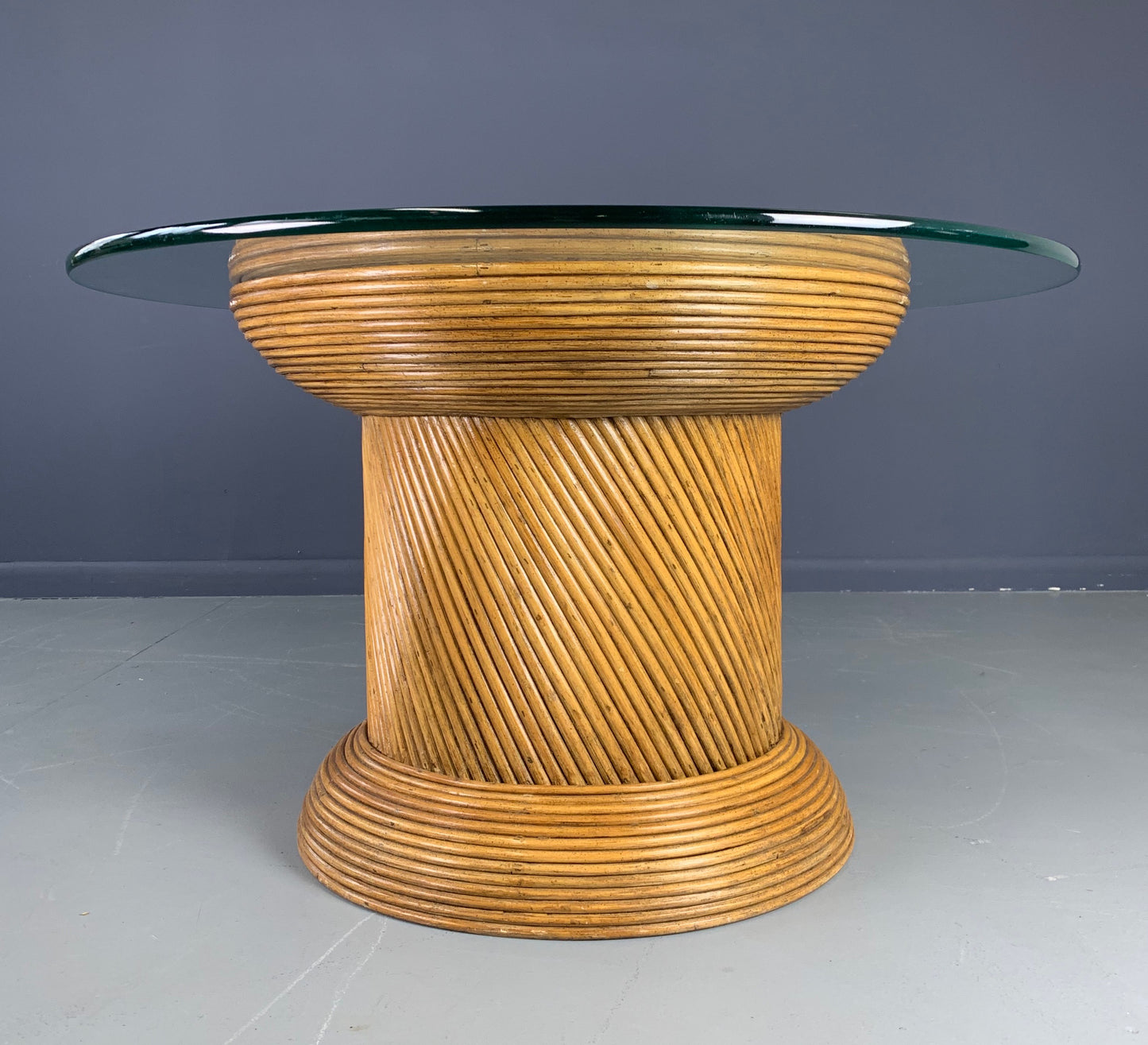SOLD – Pencil Reed Coffee/Side table Mid Century Crespi Inspired