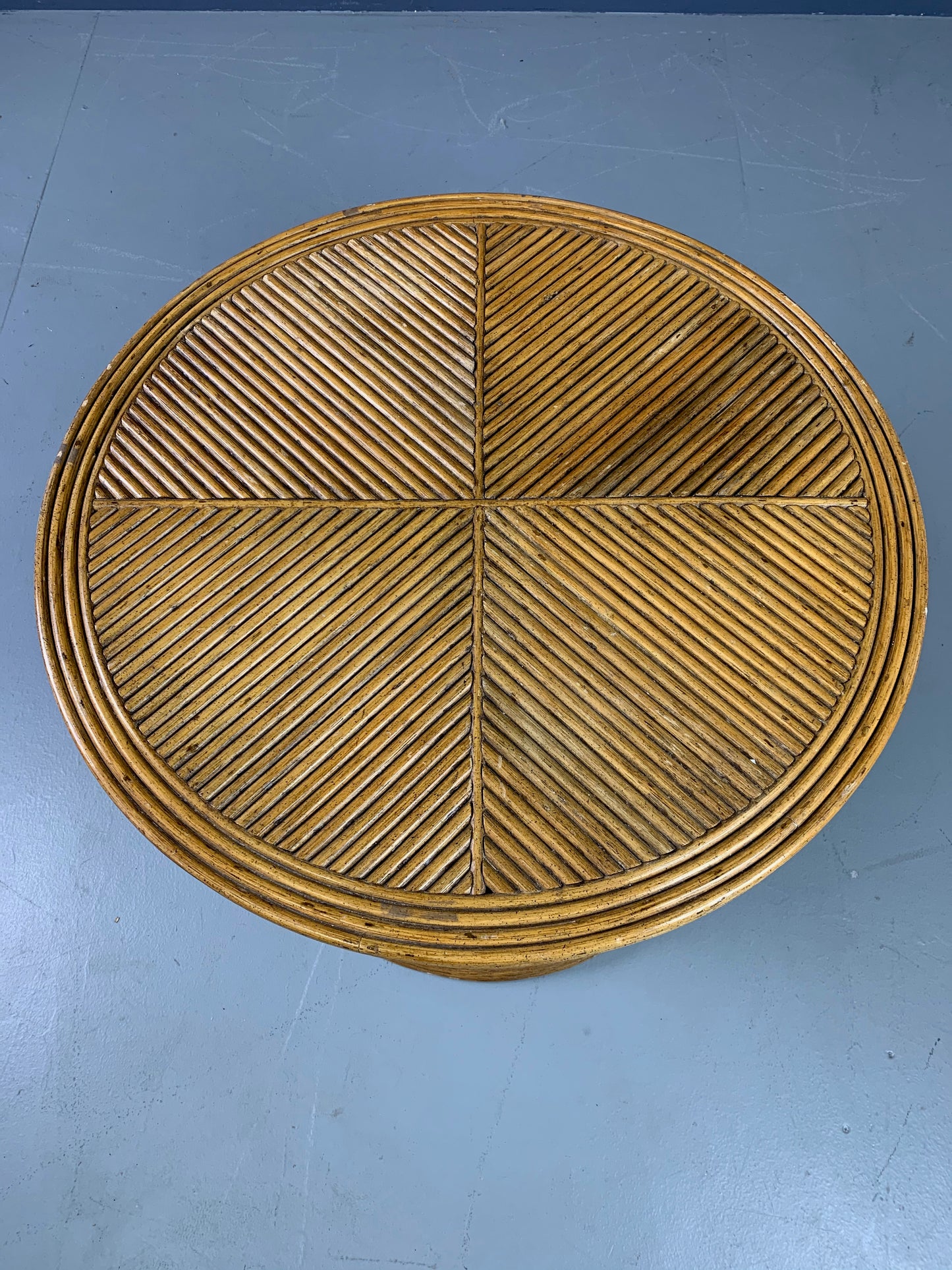 SOLD – Pencil Reed Coffee/Side table Mid Century Crespi Inspired