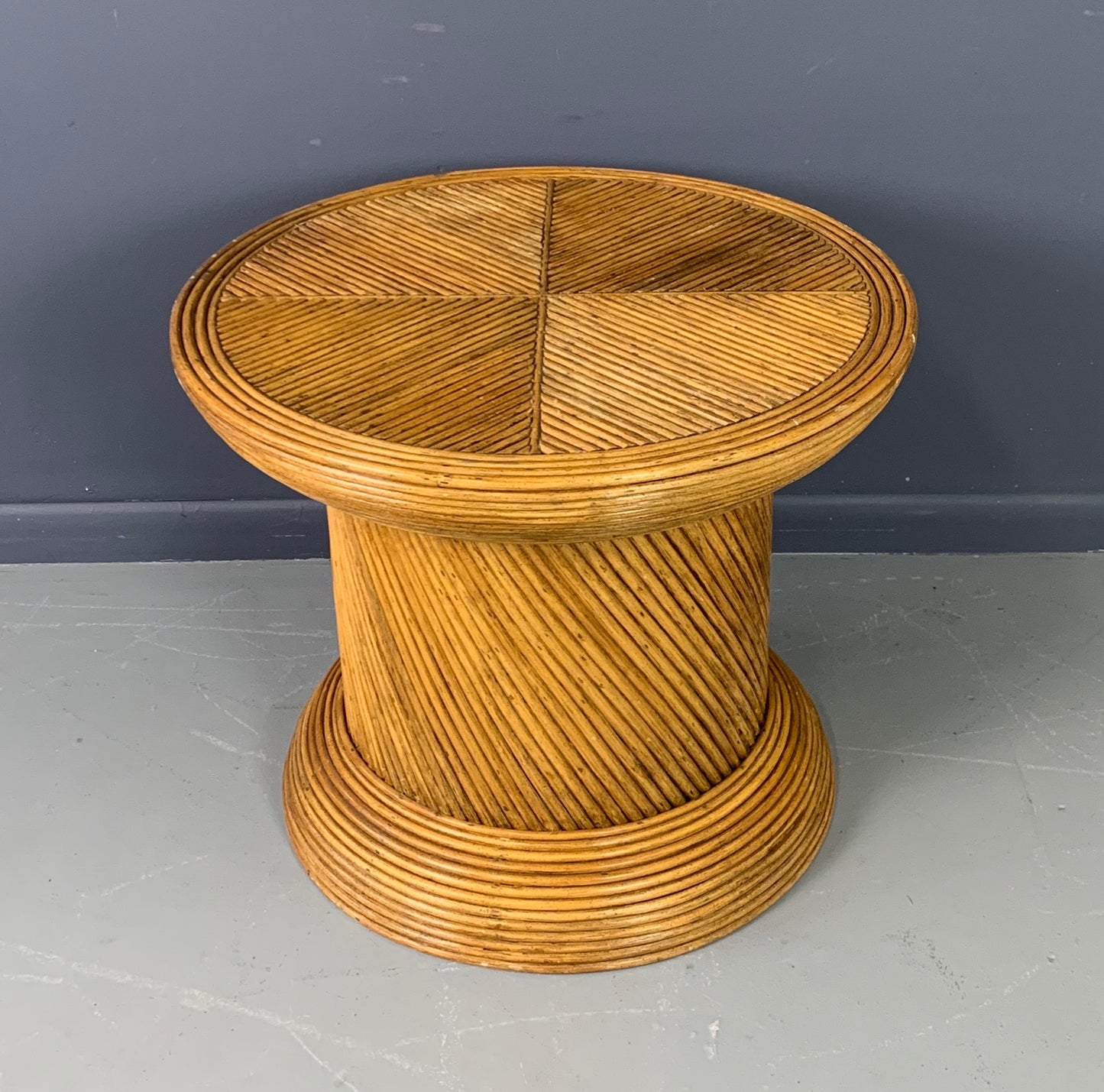 SOLD – Pencil Reed Coffee/Side table Mid Century Crespi Inspired