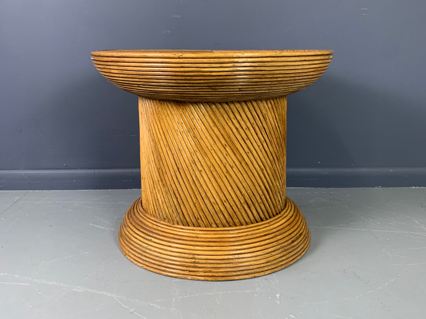 SOLD – Pencil Reed Coffee/Side table Mid Century Crespi Inspired
