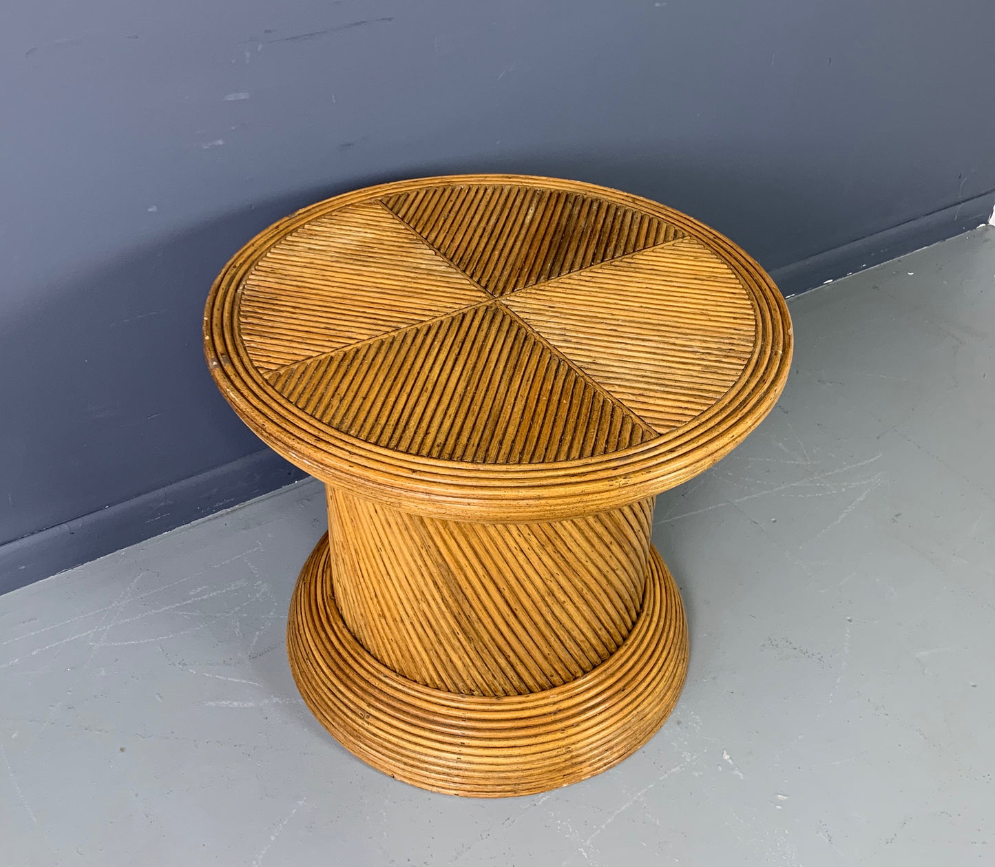 SOLD – Pencil Reed Coffee/Side table Mid Century Crespi Inspired