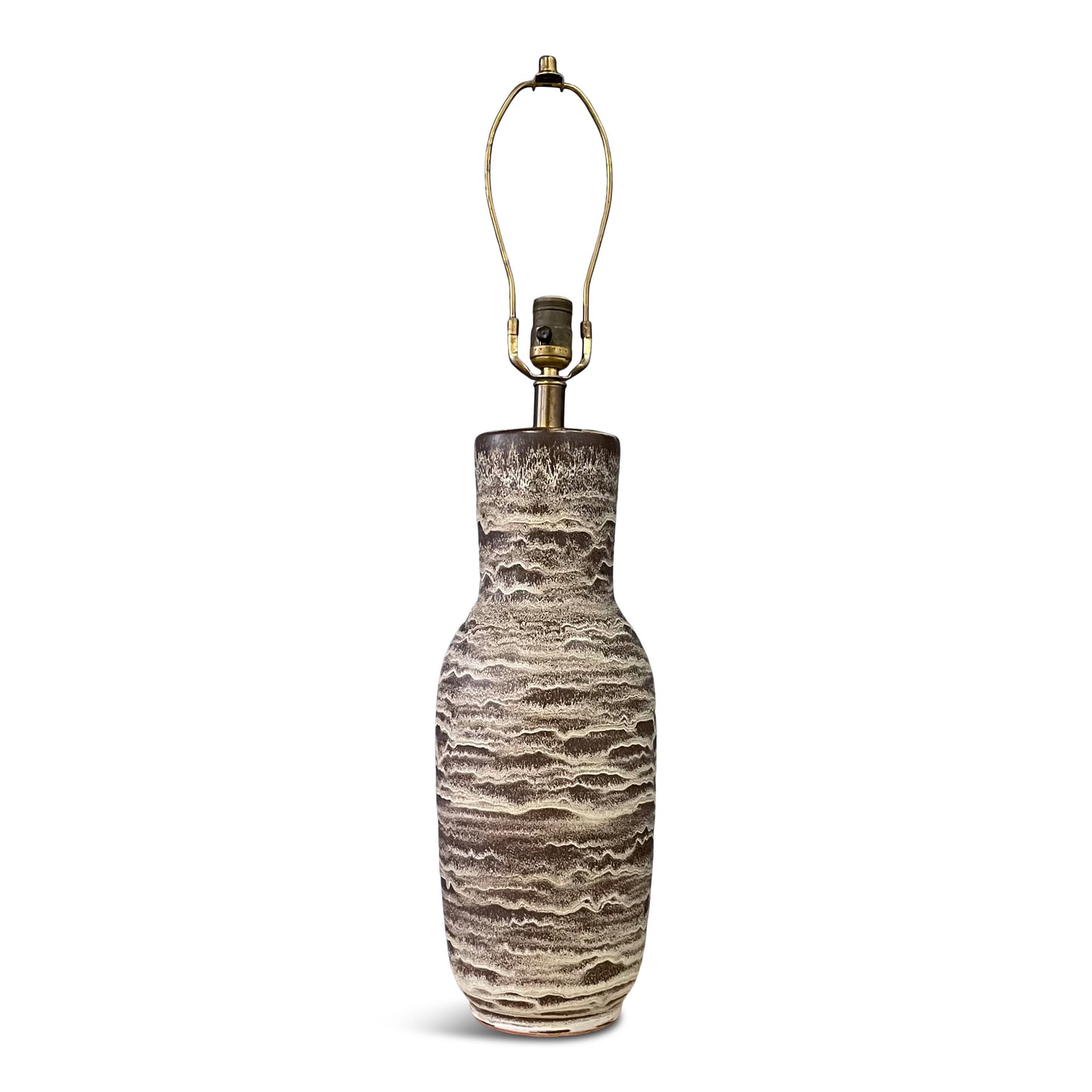 SOLD – Design Technics Geolayered Ceramic Table Lamp, C. 1960
