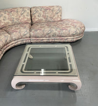 Load image into Gallery viewer, Hollywood Regency Lacquered Asian Influenced Coffee Table in Dusty Rose