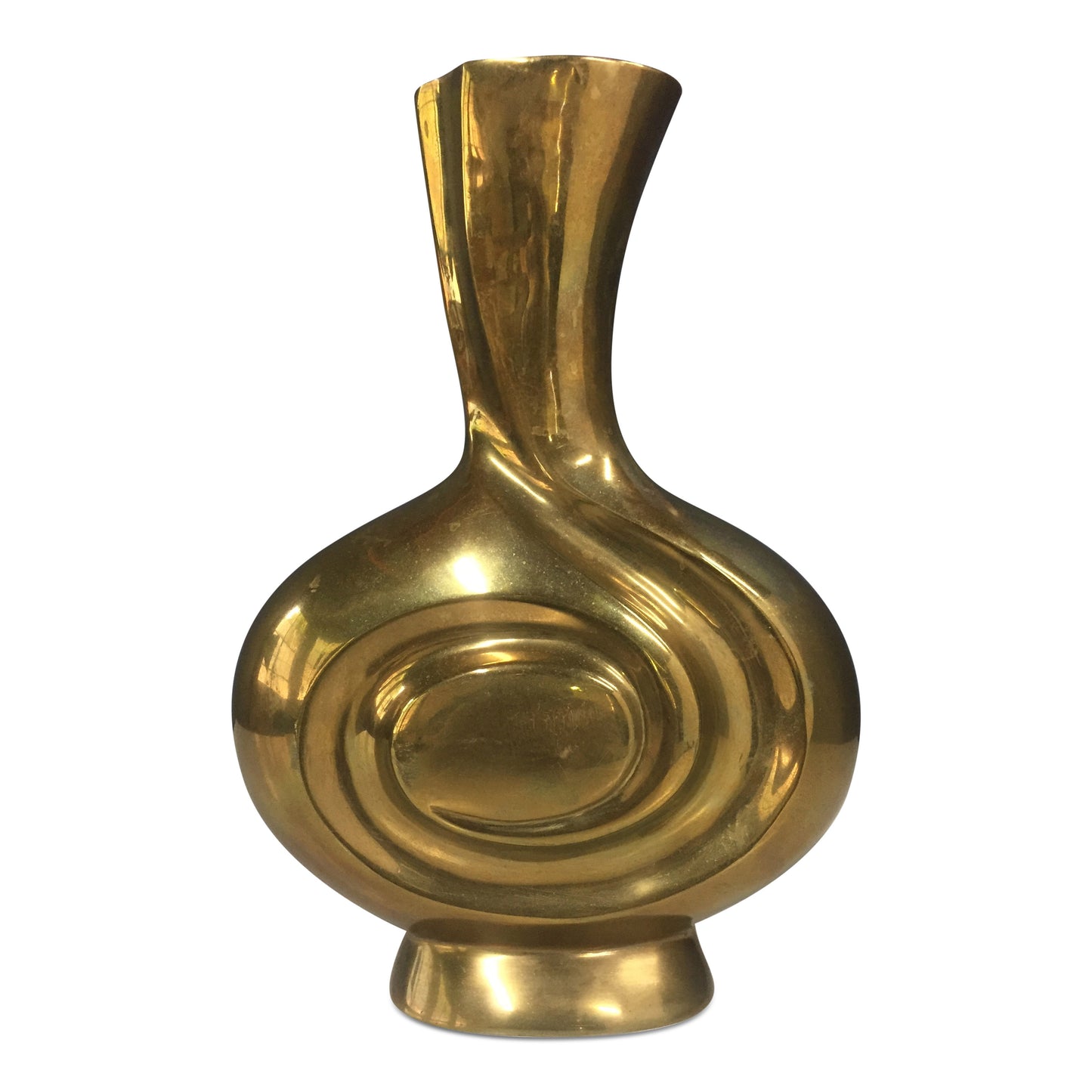 SOLD – Rosenthal Netter Imported Solid Brass Vase Midcentury
