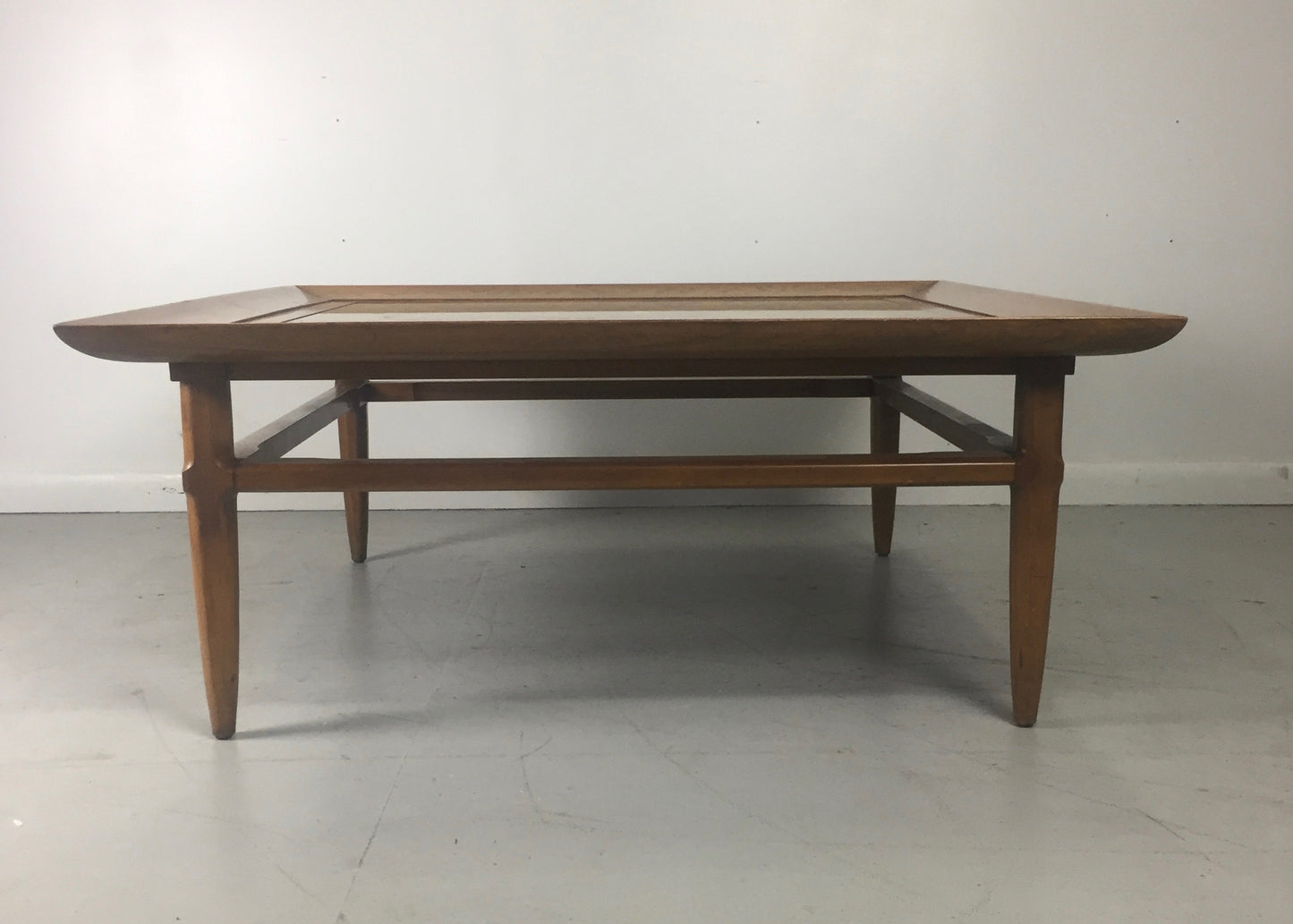 SOLD – Tomlinson Marble and Pecan Mid Century Coffee Table