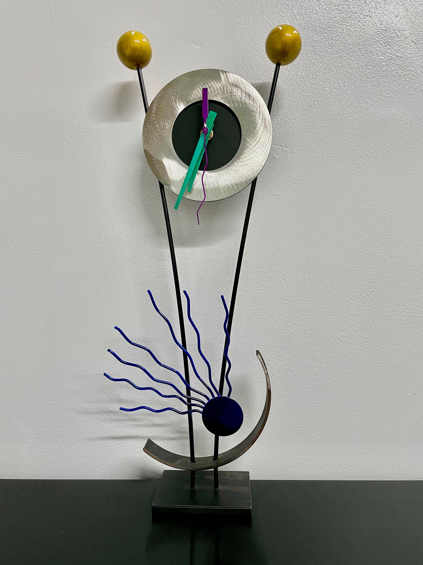 Post Modern Sculptural Clock in the Style of Sottsass