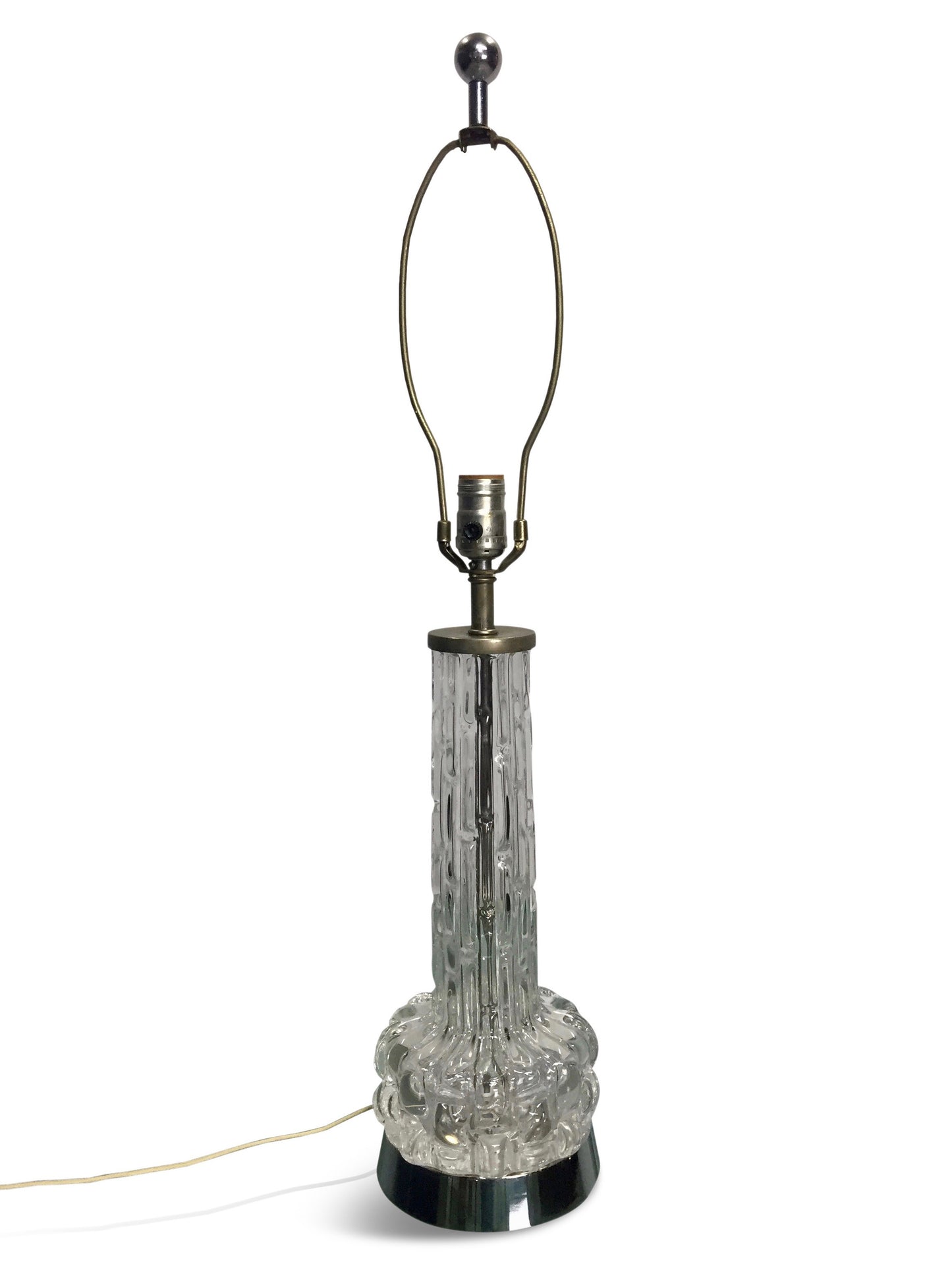 SOLD – Orrefors Crystal Table Lamp by Carl Fagerlund, Sweden