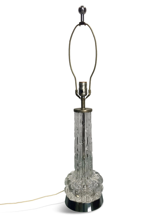 SOLD – Orrefors Crystal Table Lamp by Carl Fagerlund, Sweden
