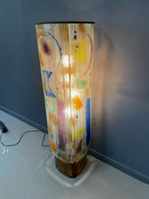 Load image into Gallery viewer, Art Glass Sculptural Floor Lamp with Bronze Fittings