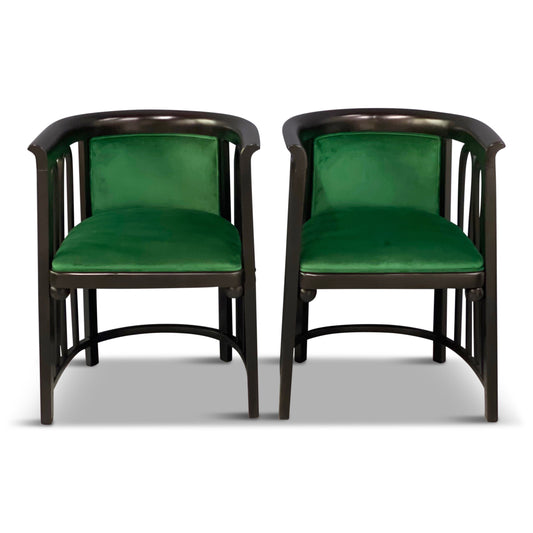SOLD – Josef Hoffman Pair of Vienna Secessionist Bentwood Arm Chairs for J & J Kohn