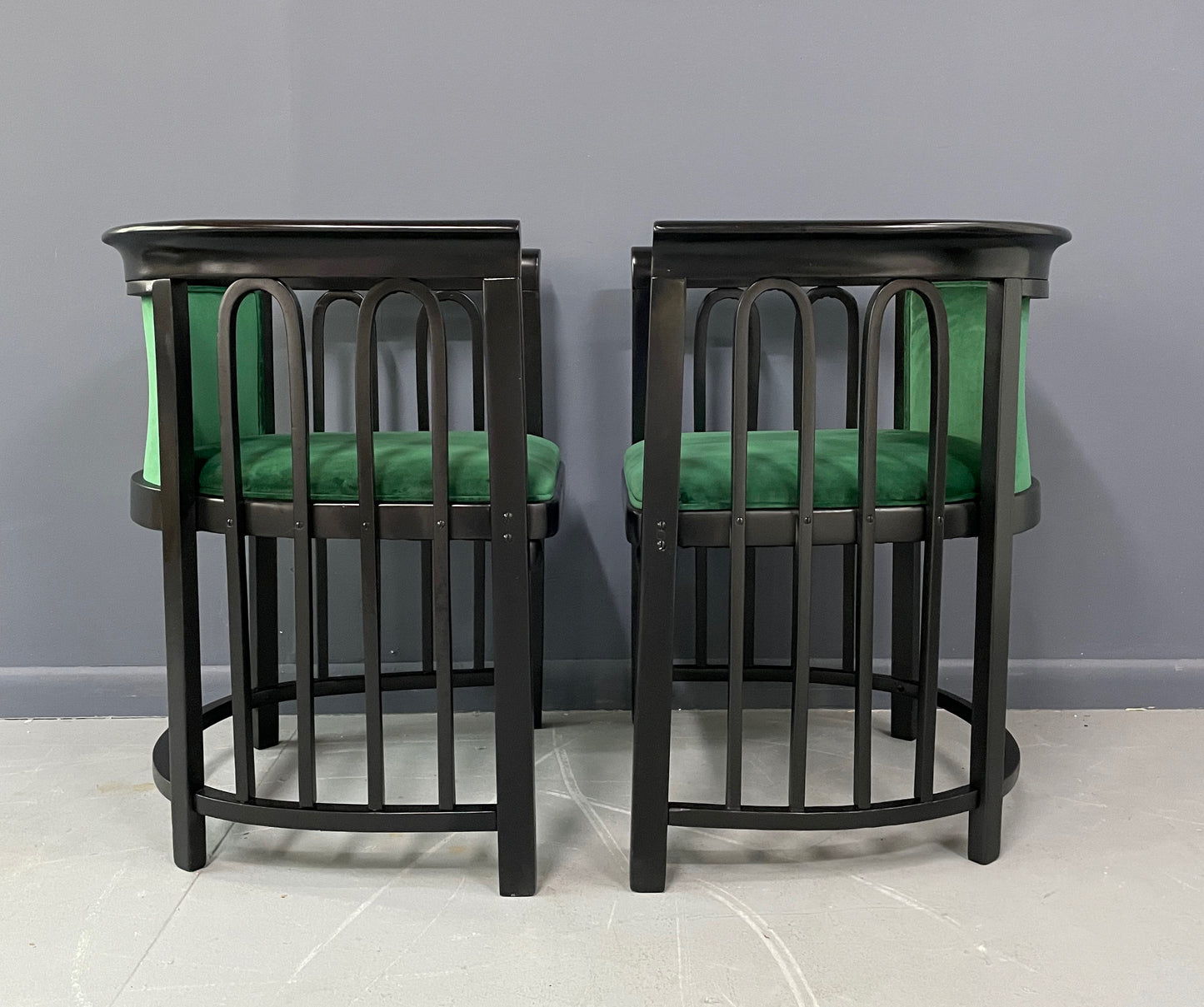 SOLD – Josef Hoffman Pair of Vienna Secessionist Bentwood Arm Chairs for J & J Kohn