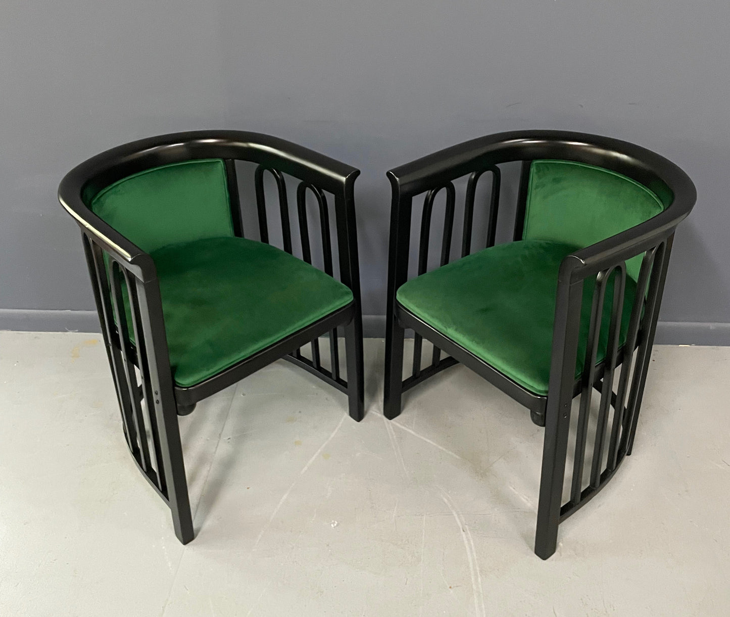 SOLD – Josef Hoffman Pair of Vienna Secessionist Bentwood Arm Chairs for J & J Kohn