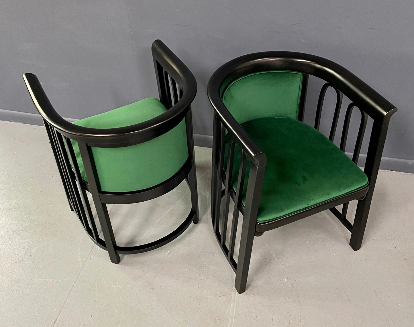 SOLD – Josef Hoffman Pair of Vienna Secessionist Bentwood Arm Chairs for J & J Kohn