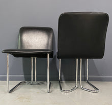 Load image into Gallery viewer, Milo Baughman for DIA Rare Set of Six Chrome Cantilevered Dining Chairs