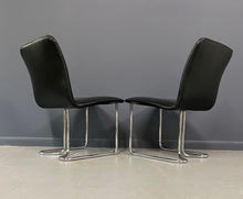 Load image into Gallery viewer, Milo Baughman For DIA Rare Set of Six Chrome Cantilevered Dining Chairs