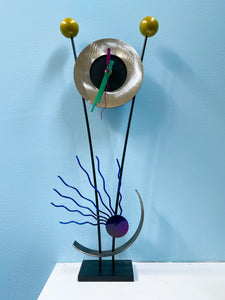 Post Modern Sculptural Clock in the Style of Sottsass