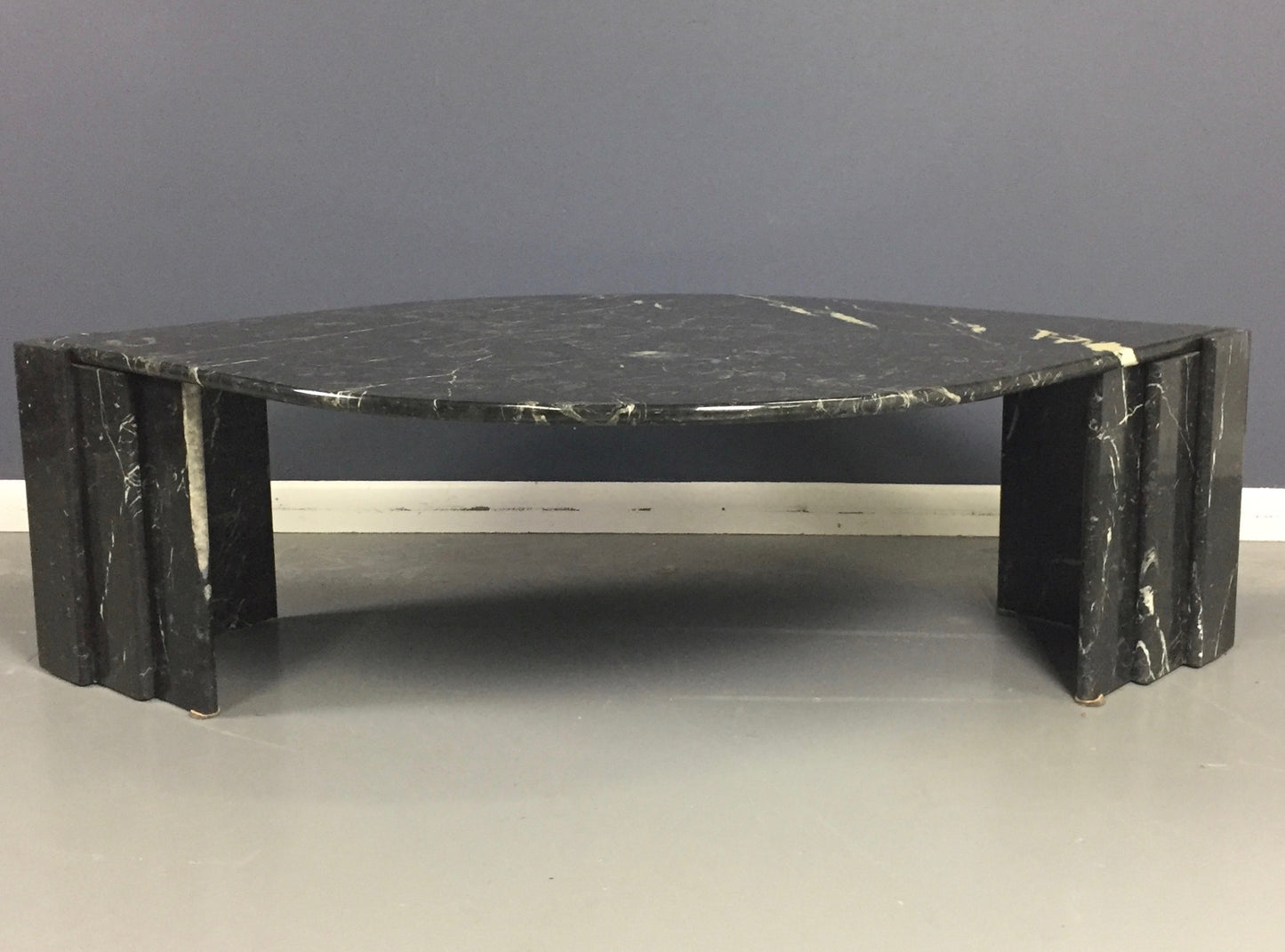 Marble Black and White Cocktail Table Made in Italy Midcentury