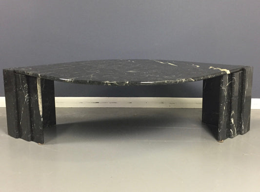 Marble Black and White Cocktail Table Made in Italy Midcentury