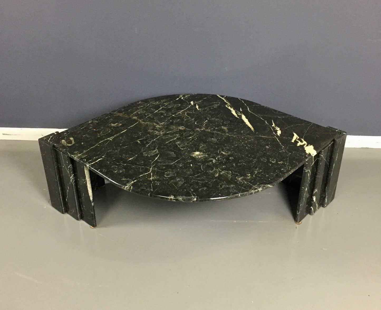 Marble Black and White Cocktail Table Made in Italy Midcentury