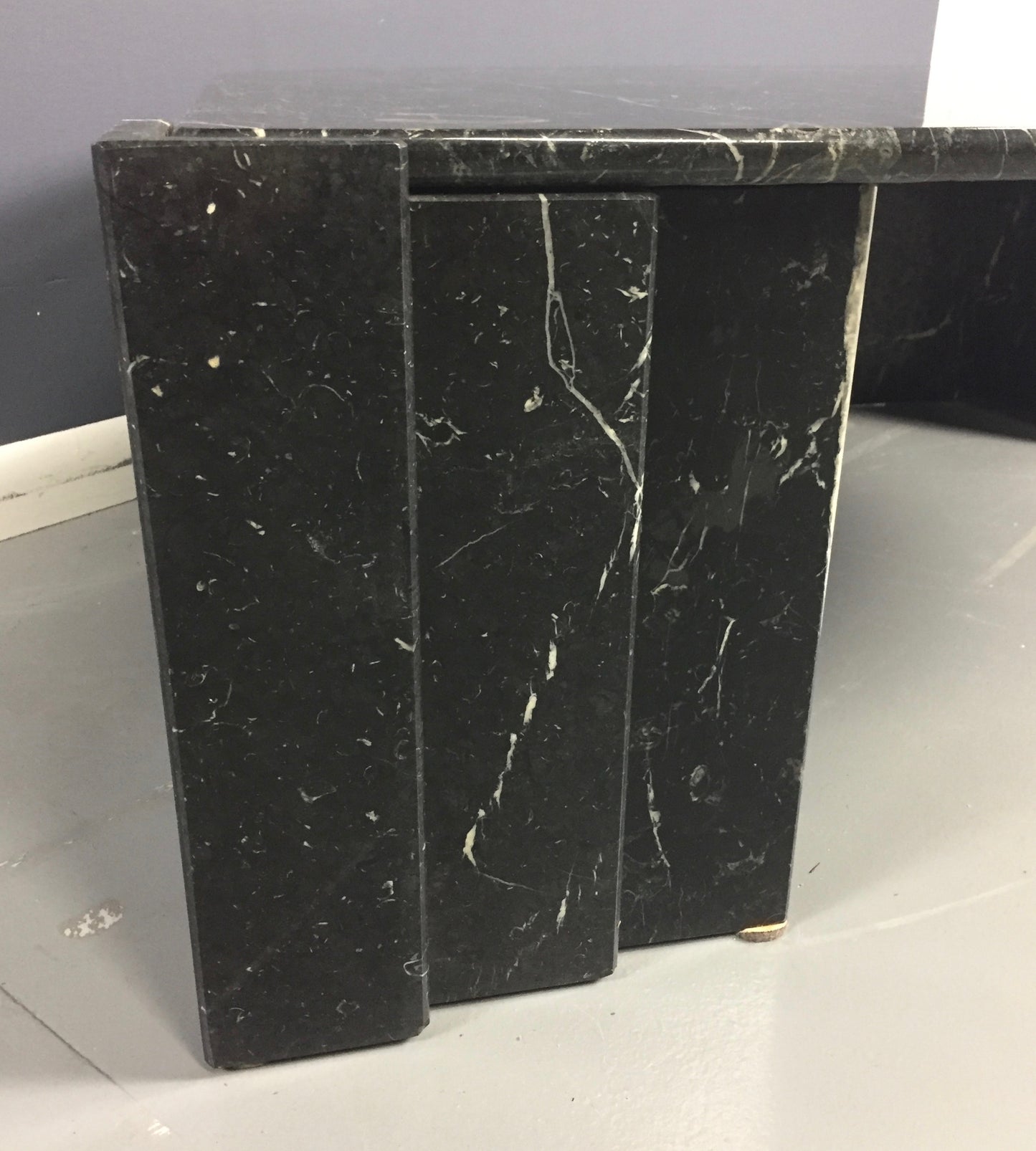 Marble Black and White Cocktail Table Made in Italy Midcentury
