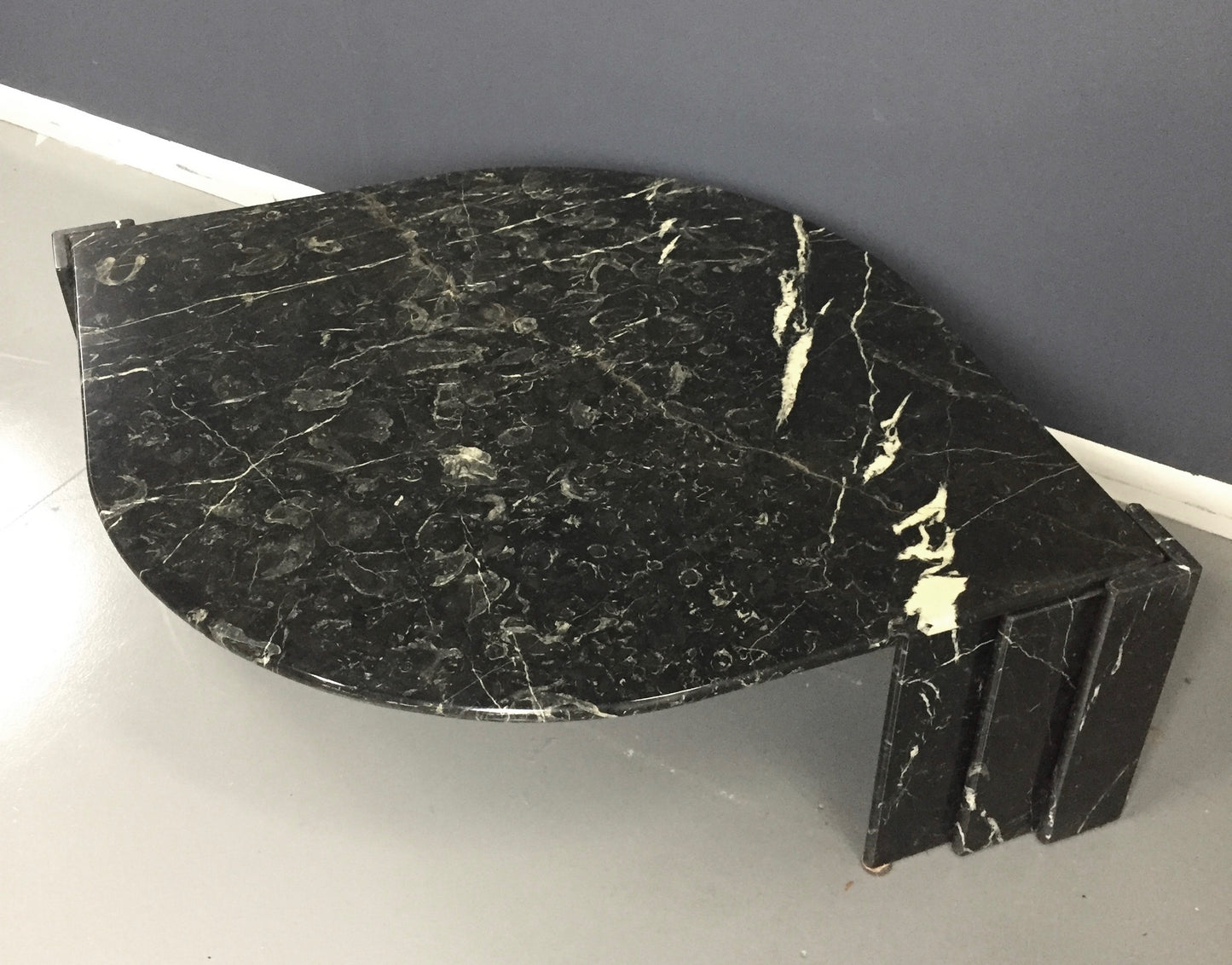 Marble Black and White Cocktail Table Made in Italy Midcentury