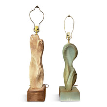 Load image into Gallery viewer, Marianna Von Allesch Pair of Complimentary Ceramic Mid Century Table Lamps