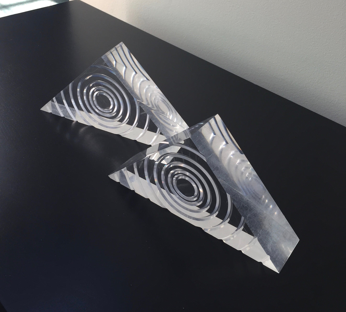 Astrolite Lucite Bookends - a Pair