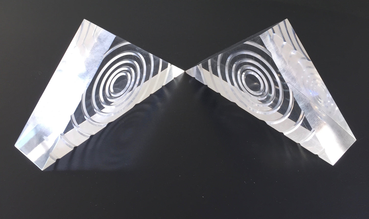 Astrolite Lucite Bookends - a Pair
