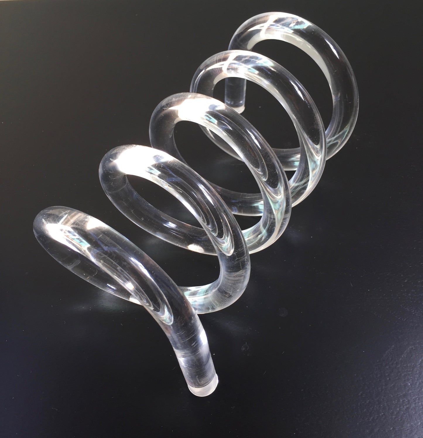 Dorothy Thorpe Lucite Spiral Letter Holder