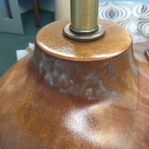 Design Technics Large Bulb Shaped Splatter Glazed Ceramic Table Lamp