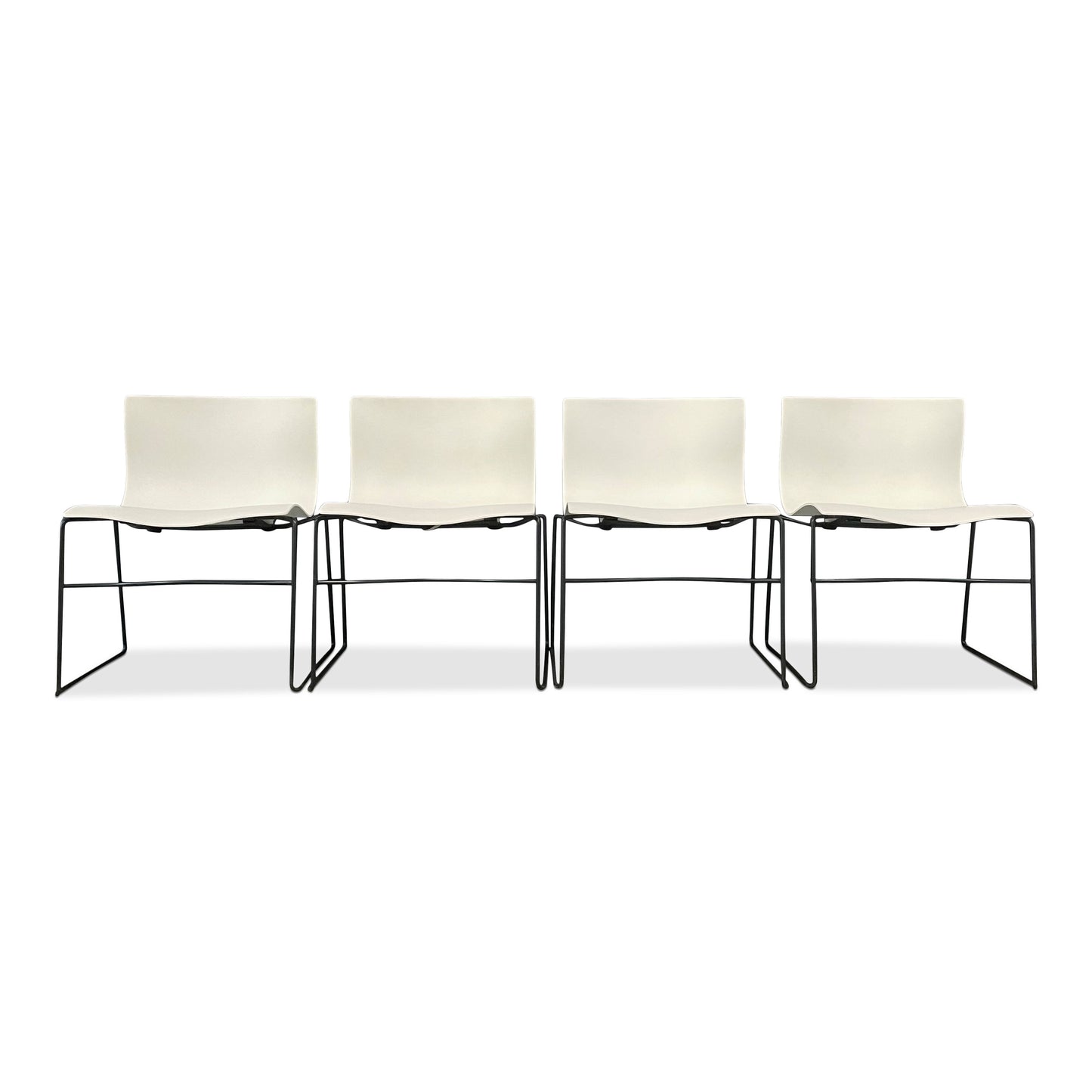Handkerchief Chairs in White by Massimo Vignelli for Knoll Post Modern a Pair