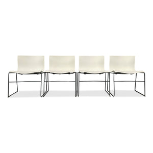 Handkerchief Chairs in White by Massimo Vignelli for Knoll Post Modern a Pair