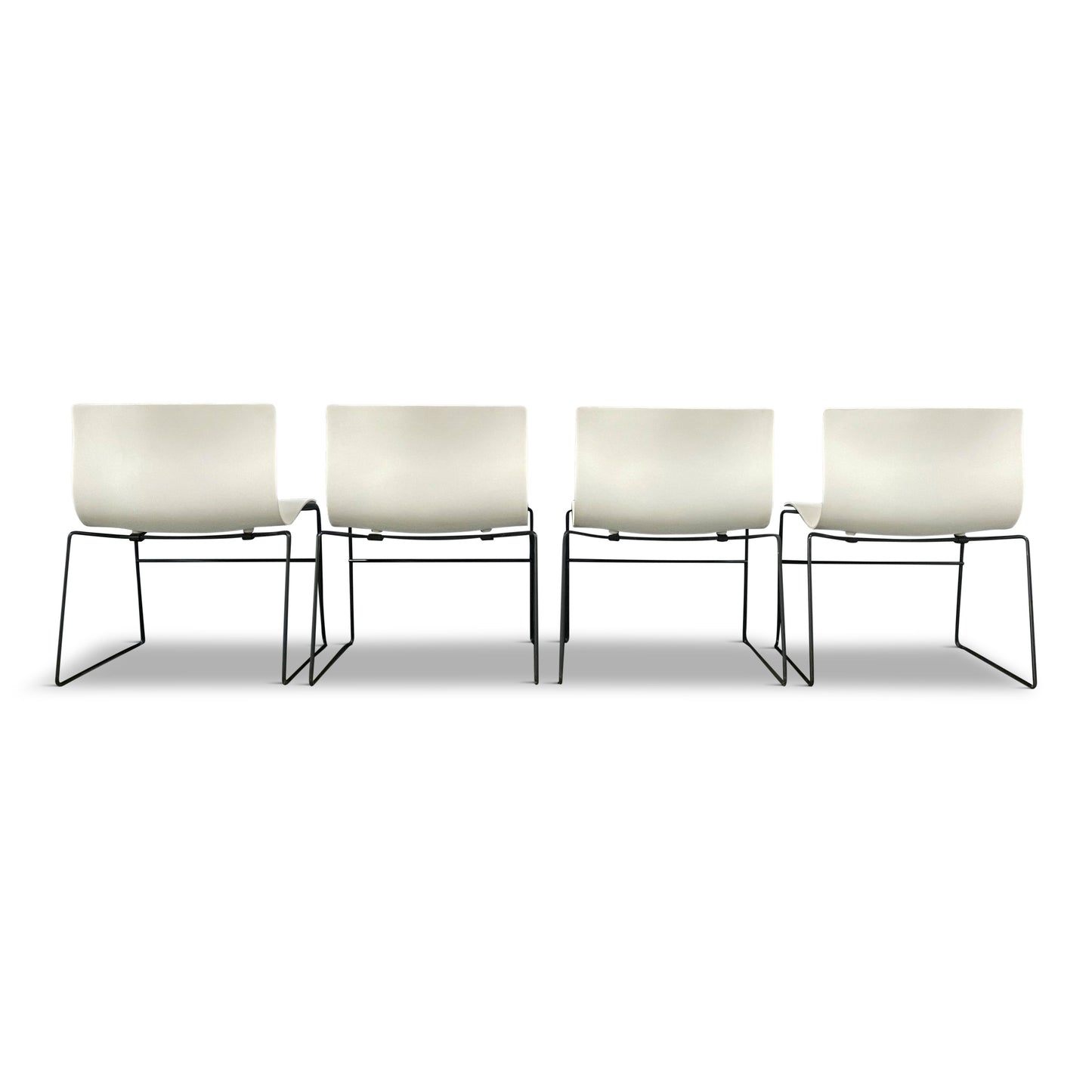 Handkerchief Chairs in White by Massimo Vignelli for Knoll Post Modern a Pair