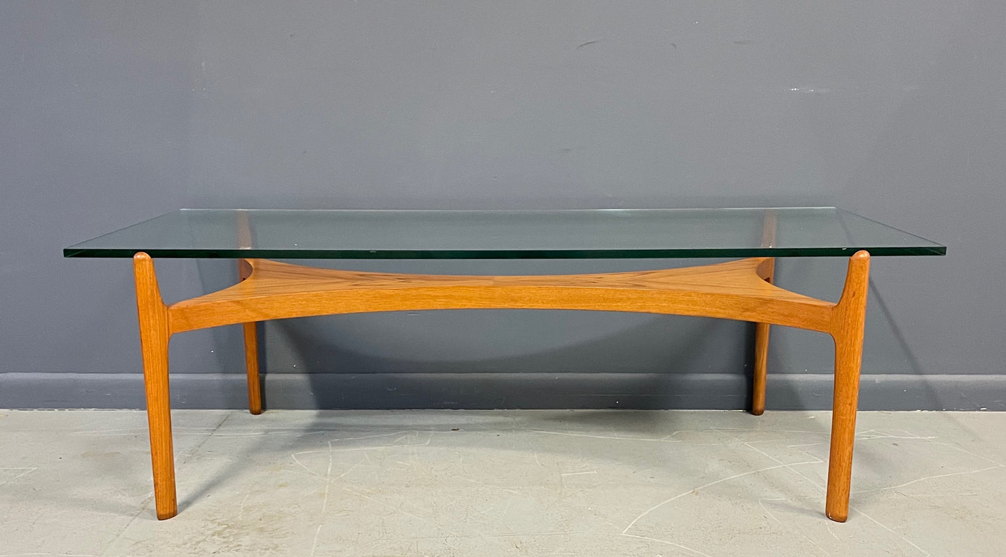 SOLD – Sculptural Teak Coffee Table by Sven Ellekaer for Christian Linneberg
