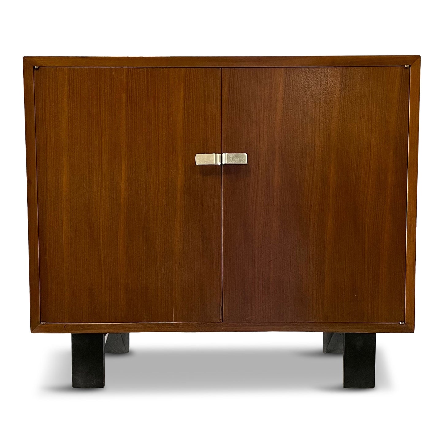 SOLD – George Nelson Early Walnut Two Door Cabinet for Herman Miller Mid Century