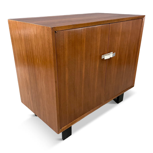 SOLD – George Nelson Early Walnut Two Door Cabinet for Herman Miller Mid Century