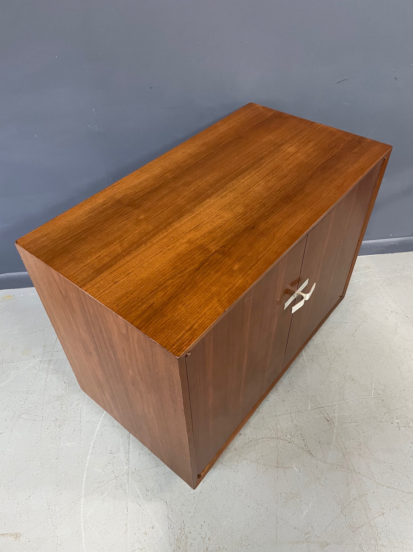 SOLD – George Nelson Early Walnut Two Door Cabinet for Herman Miller Mid Century