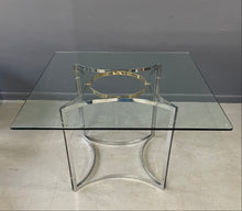 Load image into Gallery viewer, Romeo Rega Style Brass and Chrome Game Table with Four Upholstered Stools