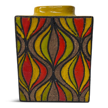 Load image into Gallery viewer, Bitossi for Rosenthal Netter Ceramic Vase Onion Pattern Earth Tones Mid Century