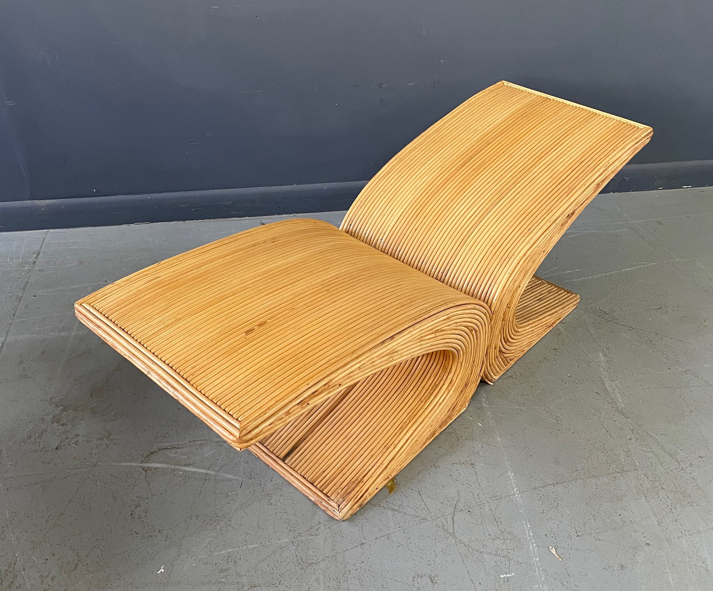 SOLD – Mid-Century Pencil Reed Coffee Table in the Style of Gabriella Crespi