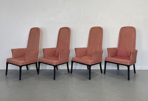 Set of Four High Back Armchair-Dining Chair by Erwin Lambeth for Tomlinson