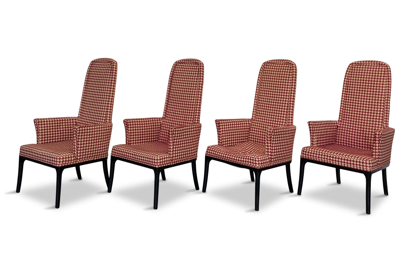 Set of Four High Back Armchair-Dining Chair by Erwin Lambeth for Tomlinson