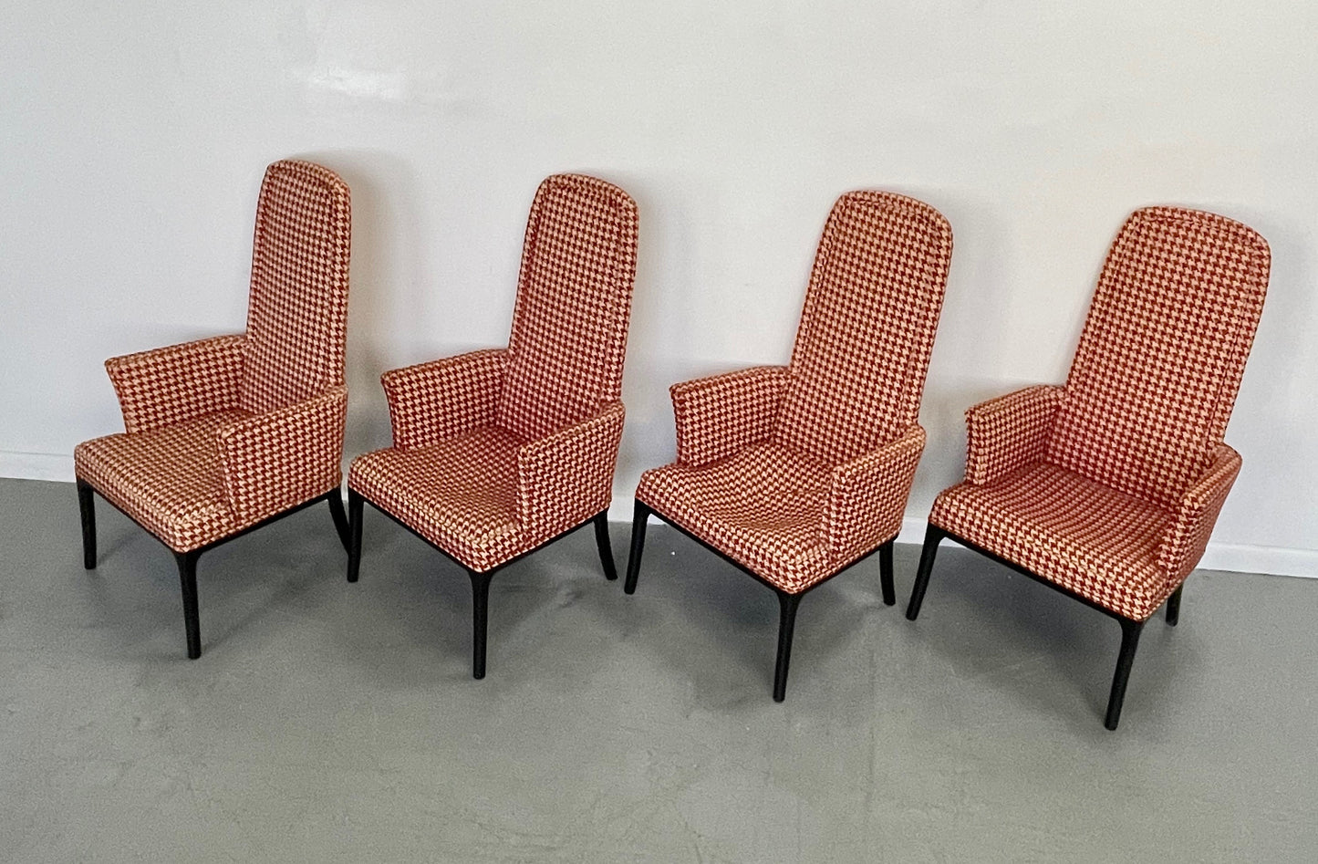 Set of Four High Back Armchair-Dining Chair by Erwin Lambeth for Tomlinson