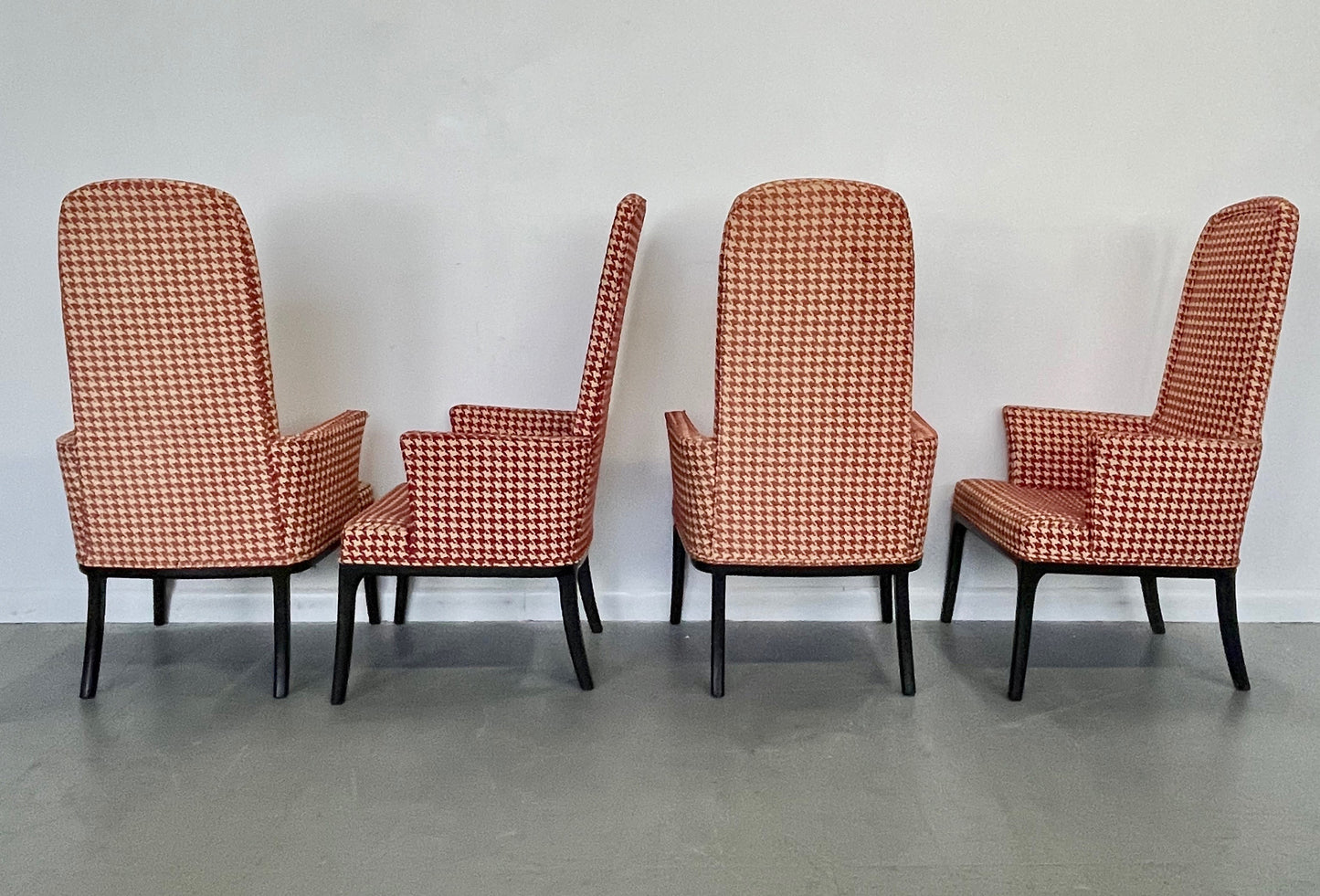 Set of Four High Back Armchair-Dining Chair by Erwin Lambeth for Tomlinson